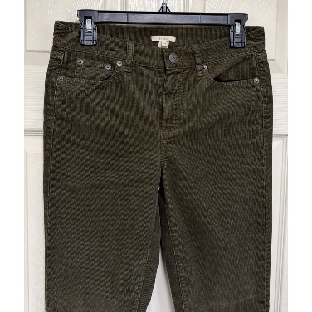 J.Crew Lookout High Rise Skinny Dark Olive Corduroy Pants 27 Slim 29x32